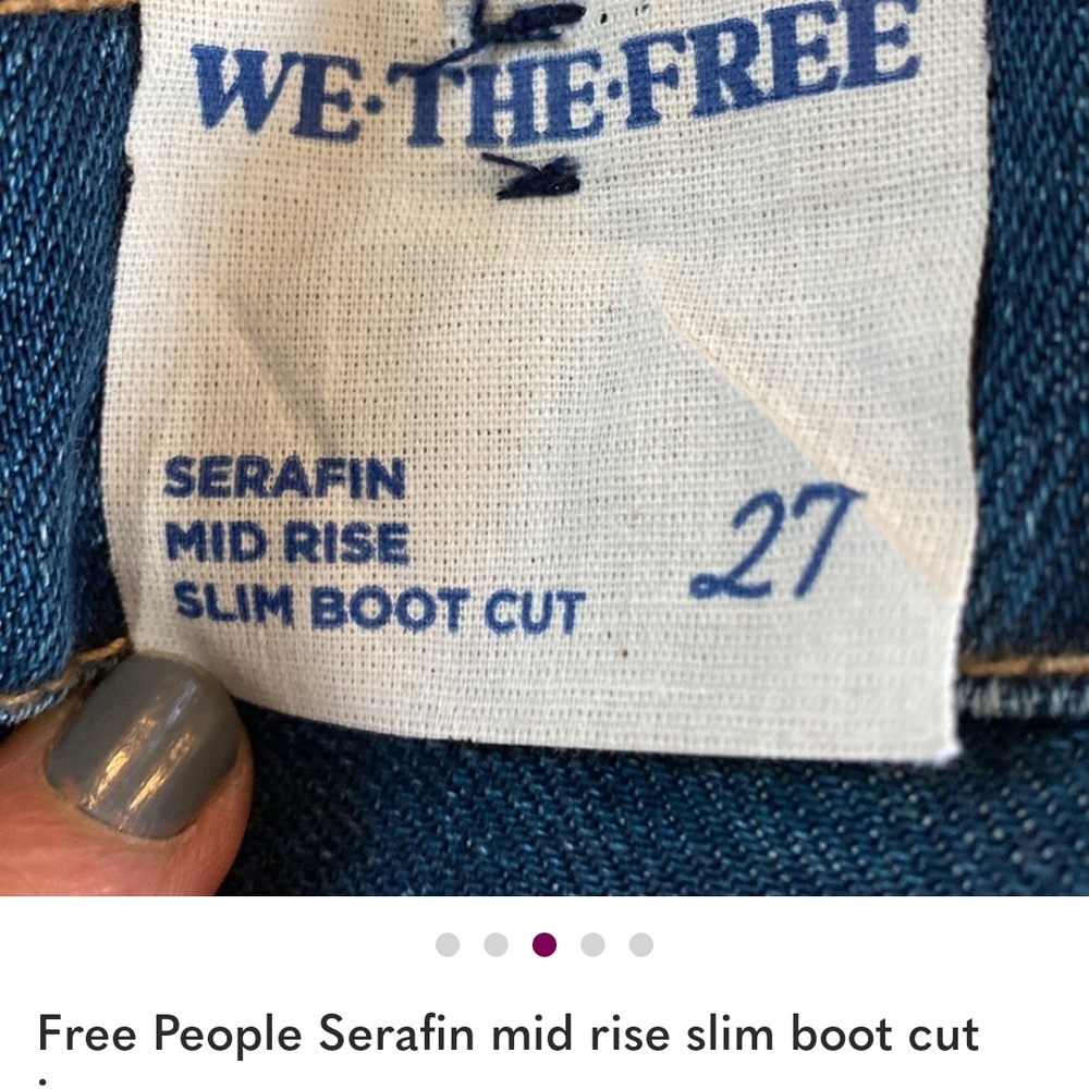 Free People Women's We The Free Serafin Denim Jeans NWT - Picture 4 of 6